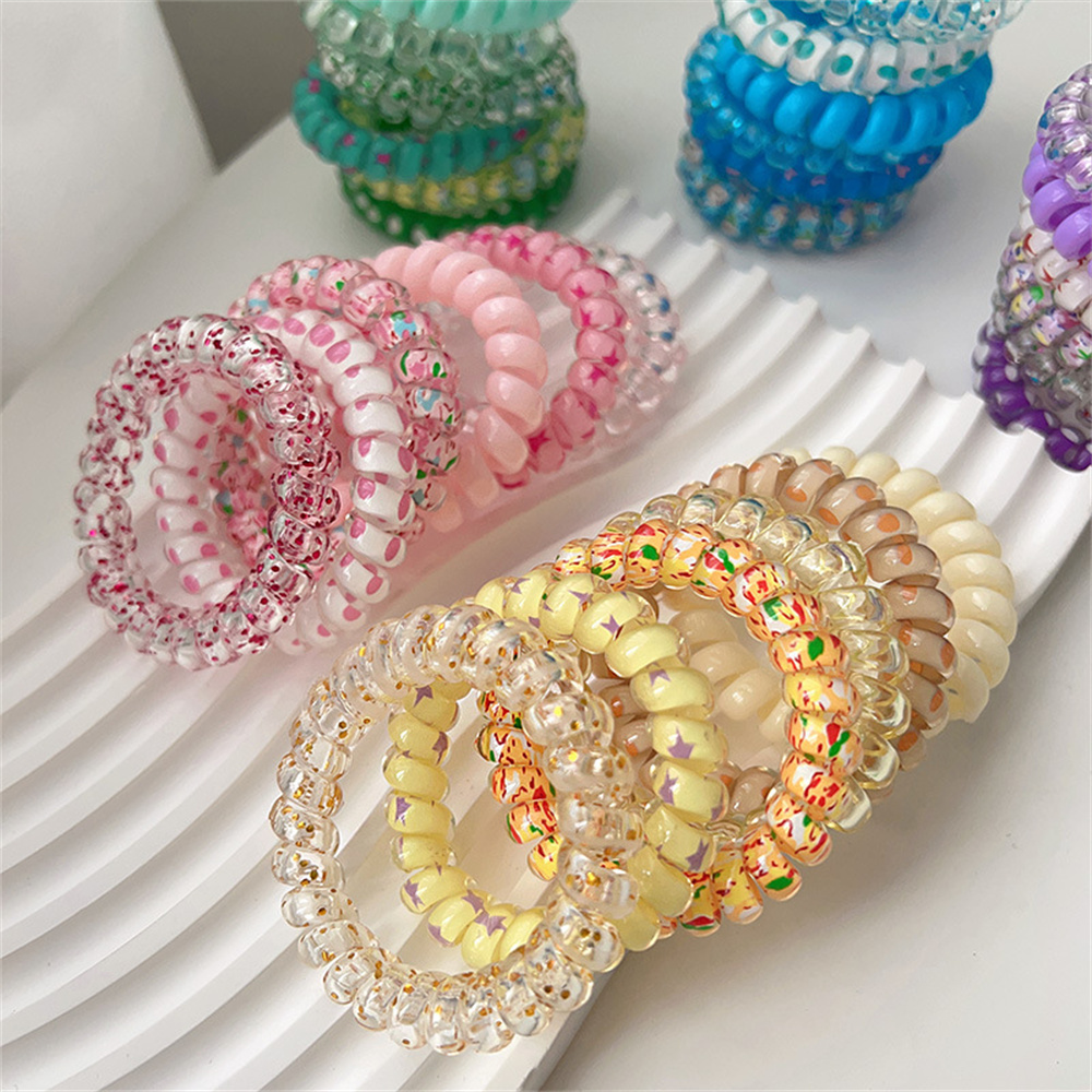 Silicone Band Women - 6 sztuk słodkie słodkie kolorowe spiralne