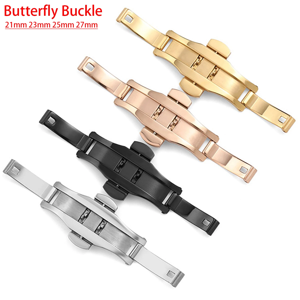 Butterfly Clasp Deployant - Klamra motylkowa ze stali nierdzewnej pasek