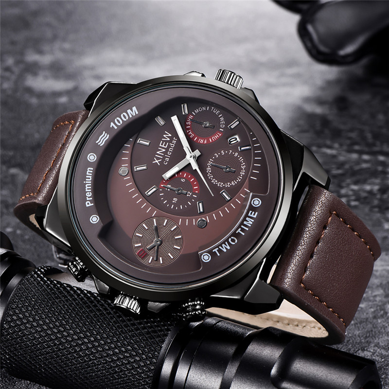 Zegarki męskie marki XINEW, cz – Leather Watch Band Men recenzja i cena