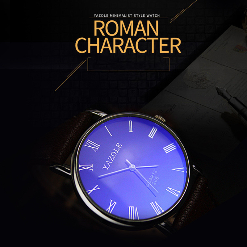 Zegarki kwarcowe YAZOLE dla mę – Leather Watch Band Men recenzja i cena