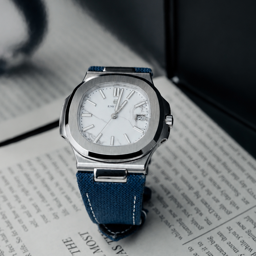 ENITON 38mm Zegarek Mechaniczn – Canvas Strap Watch recenzja i cena