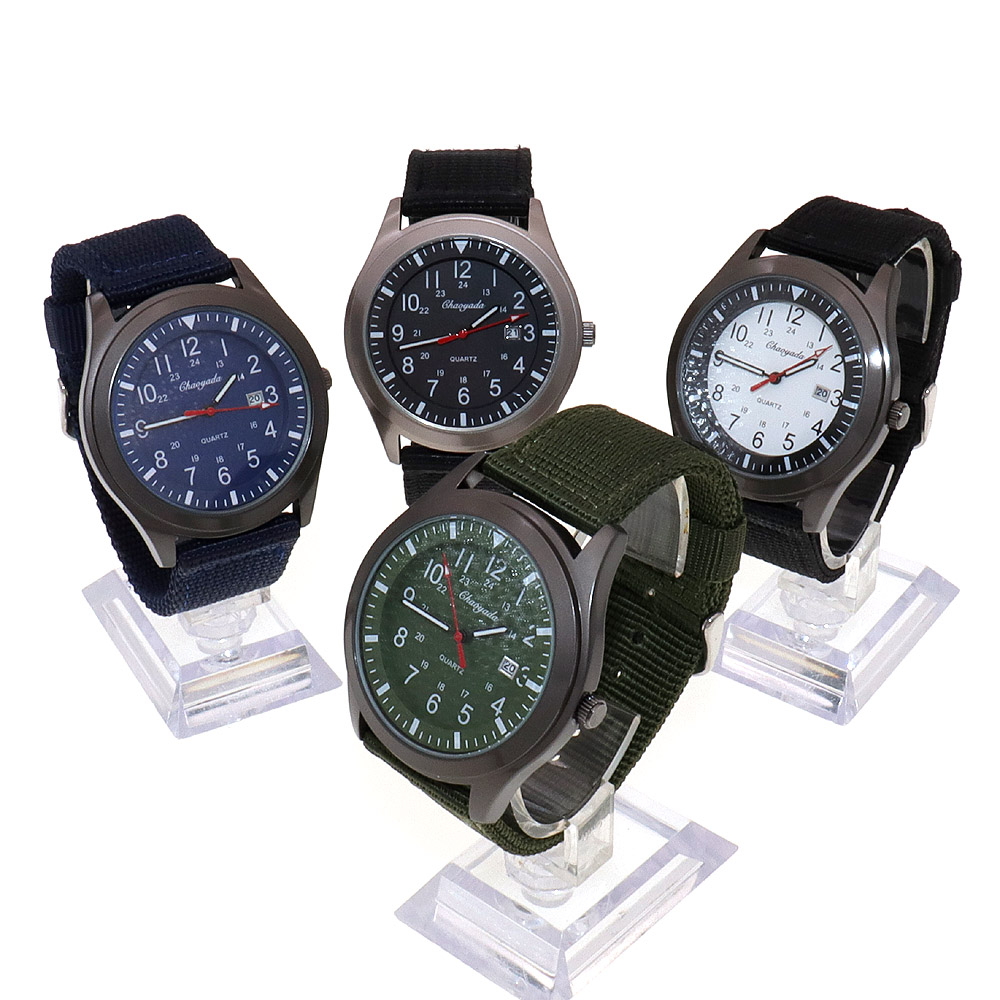 Luksusowy męski zegarek kwarco – Canvas Strap Watch recenzja i cena
