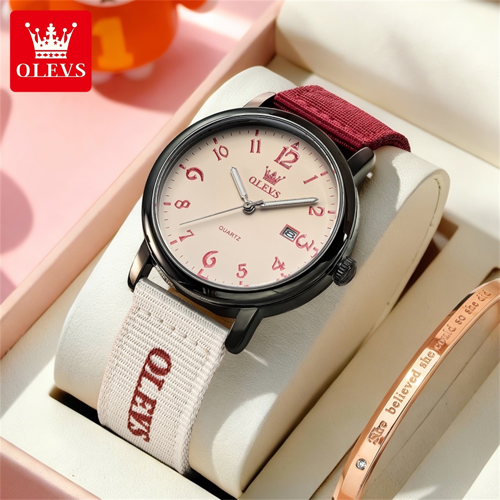 Zegarek kwarcowy OLEVS, nowy,  – Canvas Strap Watch recenzja i cena